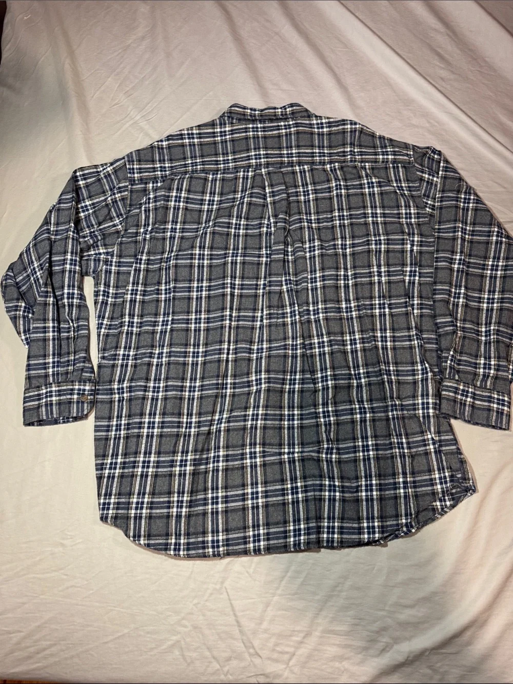 J. Crew Men's Navy and White Plaid Cotton Button-Down Shirt